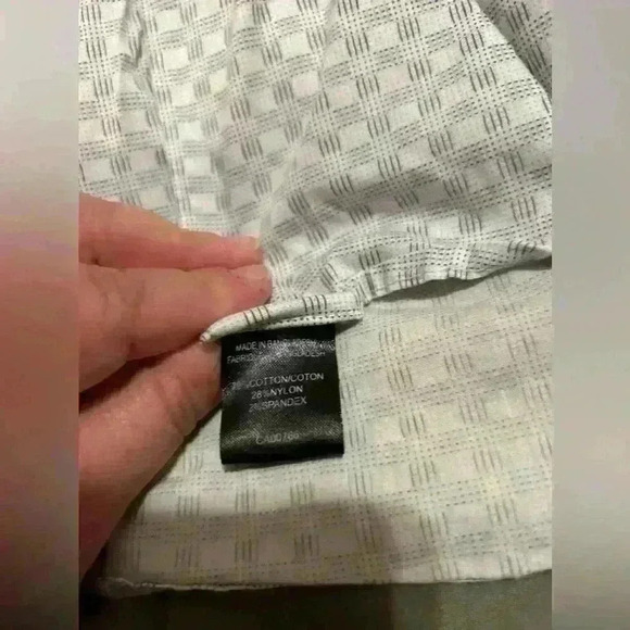 Men’s Grafton dress shirt white and blue checkered pattern size medium slim - Picture 3 of 4